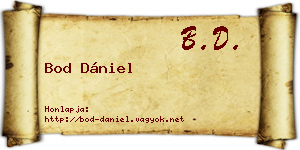 Bod Dániel névjegykártya